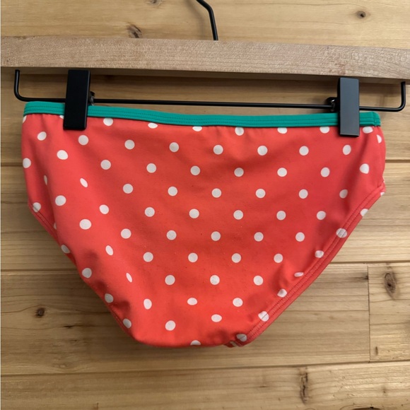 Mini Boden 8/9 Strawberry Smocked Ruffle Edge Two Piece Bathing Suit Swimsuit - Picture 2 of 11